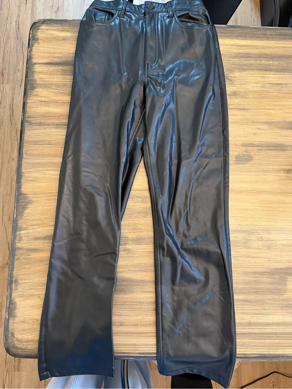 Women’s Abercrombie & Fitch Black Faux Leather Pants